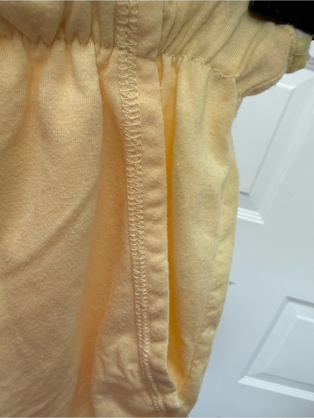 Women’s Lightweight Athletic Shorts - Pale Yellow - Picture 7 of 8